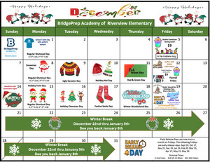 ✨December 2025 Activity Calendar ✨